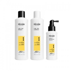 Nioxin System 1 Kit Cofanetto Volumizzante Shampoo 300 Ml + Balsamo 300 Ml + Trattamento 100 Ml