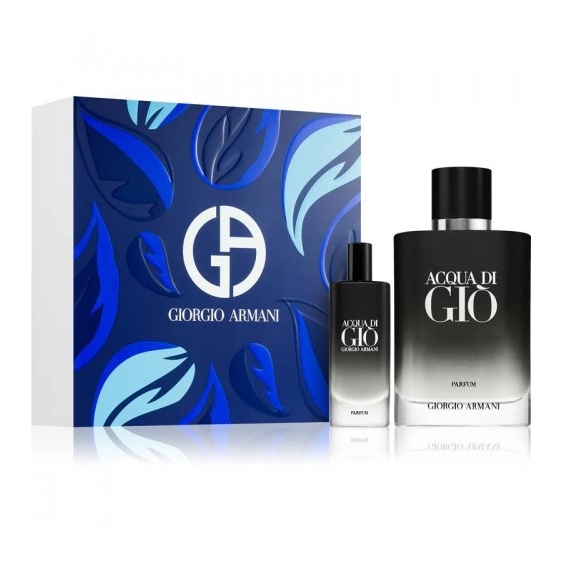 Armani Cofanetto Acqua Di Giò Parfum Parfum Uomo Ricaricabile 100 Ml + Travel Size 15 Ml