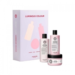 Maria Nila Cofanetto Luminous Colour Shampoo 350 Ml + Balsamo 300 Ml + Maschera 250 Ml