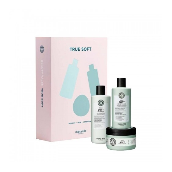 Maria Nila True Soft Shampoo 350 Ml + Balsamo 300 Ml + Maschera 250 Ml Cofanetto