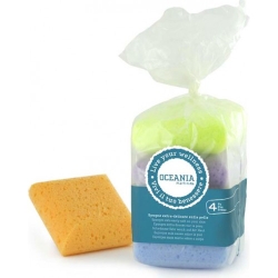 Oceania Spugna Quadrate Extra Delicate In Sacchetto- Set Di 4 Spugne