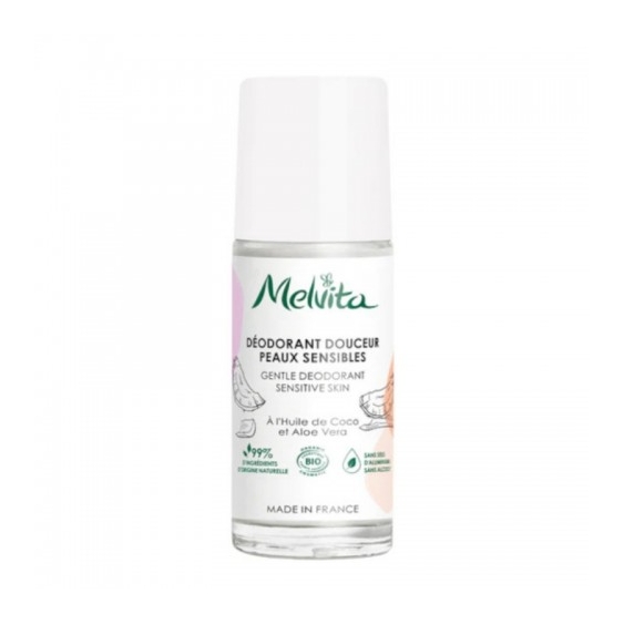Melvita Déodorant Douceur Peaux Sensibles Deodorante Roll-On Per Pelli Sensibile 50 Ml