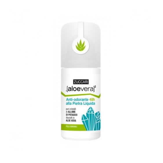 Zuccari Aloevera2 Anti-Odorante 48H Alla Pietra Liquida 50 Ml Roll-On
