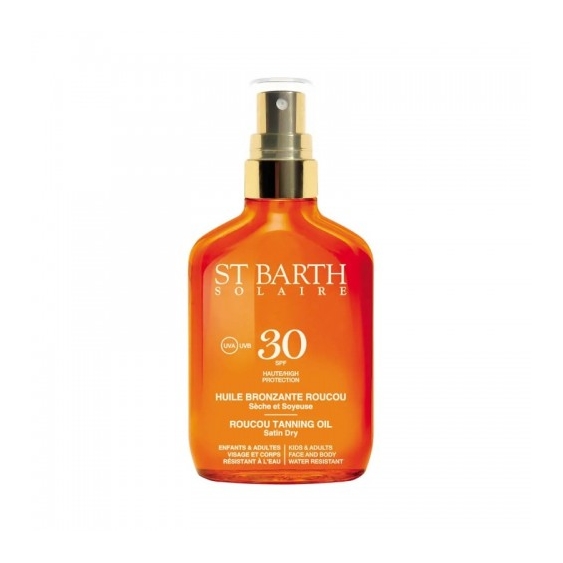 Ligne St. Barth Huile Bronzante Roucou SPF30 Olio Solare Abbronzante 100 Ml Spray