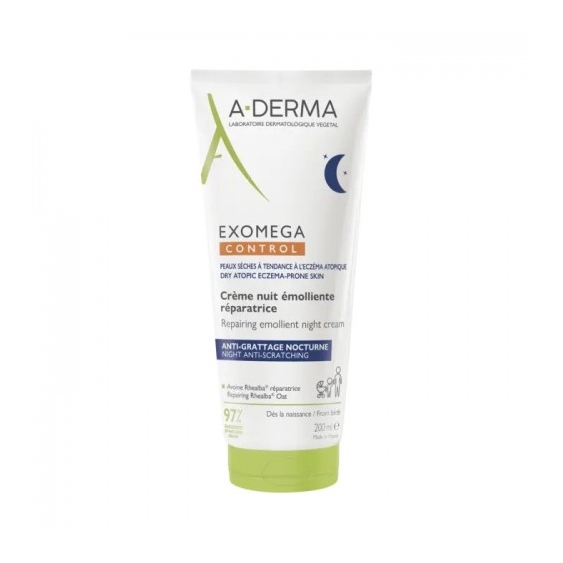 Aderma Exomega Control Crema Notte Emolliente Ristrutturante 200 Ml