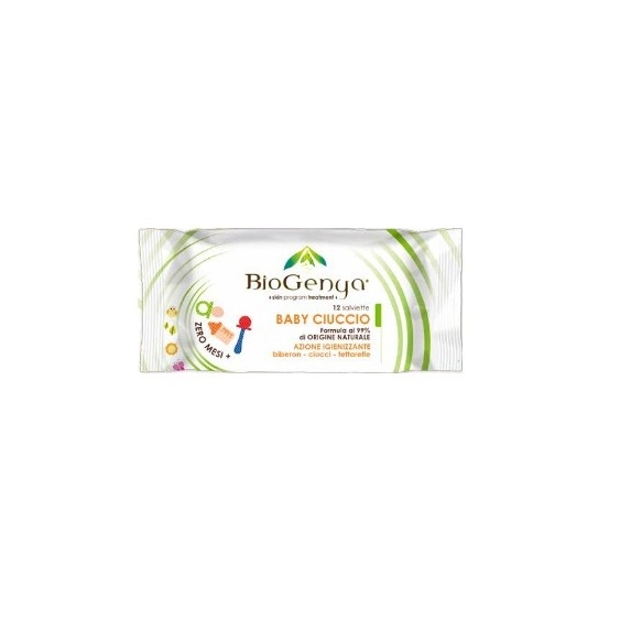 Biogenya Baby Ciuccio Salviette Igienizzanti 12 Pezzi