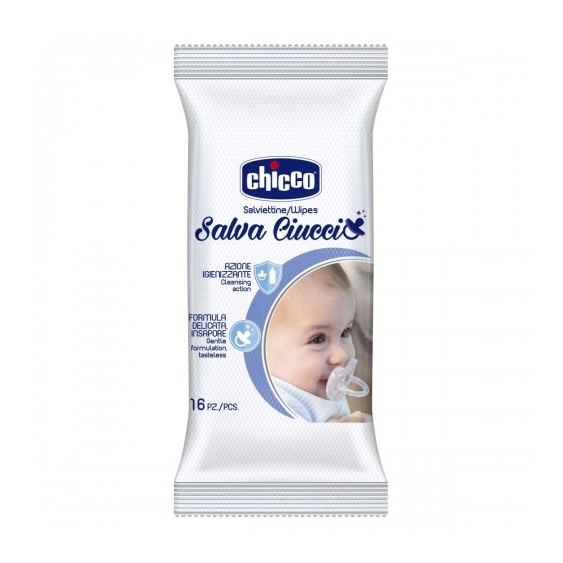 Chicco Salva Ciuccio 16 Salviettine Igienizzanti Per Bambino
