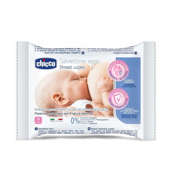 Chicco Salviette Detergenti Seno Confezione 16 Salviettine