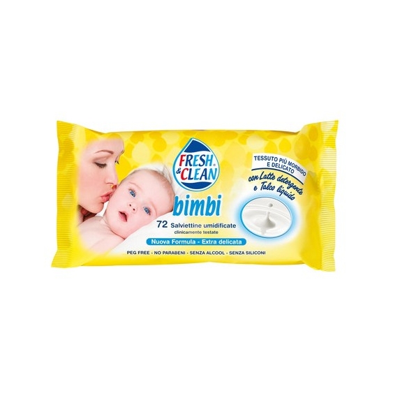 Fresh & Clean Bimbi 72 Salviettine Umidificate
