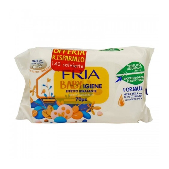 Fria Baby Igiene 2 X 70 Salviette Igienizzanti Con Olio Di Argan