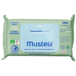 Mustela Salviette Compostabili All'Acqua Profumate 60 Salviettine
