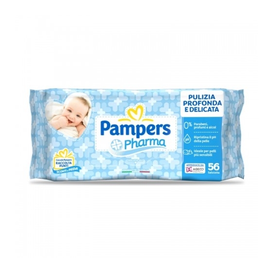 Pampers Pharma 56 Salviettine Per Pelli Sensibili