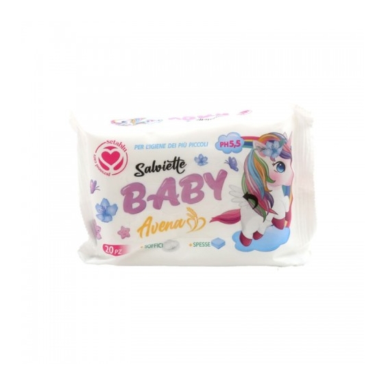 Setablu Unicorn Avena 20 Salviette Baby