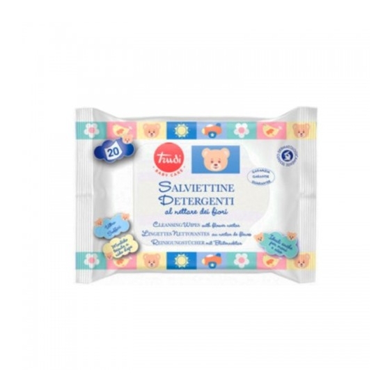 Trudi Baby Care 20 Salviettine Detergenti Al Nettare Dei Fiori