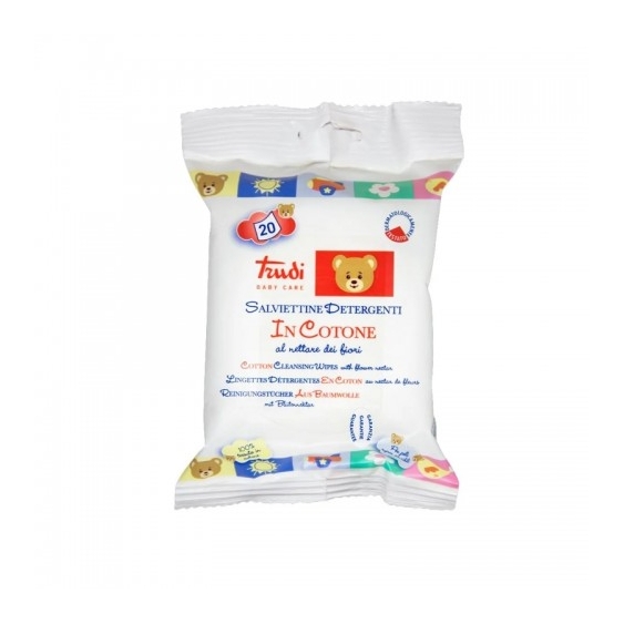 Trudi Baby Care 20 Salviettine Detergenti In Cotone