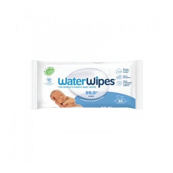 Waterwipes Water Wipes 60 Salviette Umidificate Biodegradabili Per Bambini