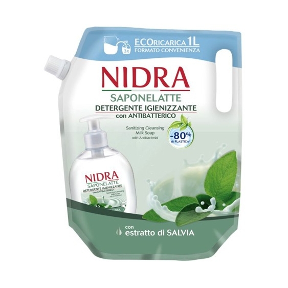 Nidra Sapone Liquido Con Antibatterico Ricarica Da 1 L