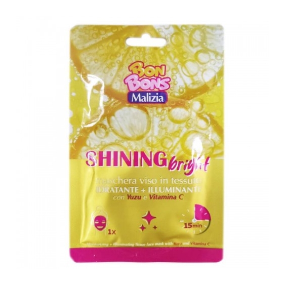 Malizia Bon Bons Shining Bright Maschera Viso Illuminante In Tessuto