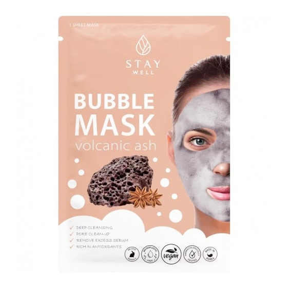 Stay Well Volcanic Ash Bubble Mask Purificante Coreana