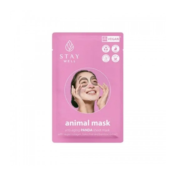 Stay Well Animal Mask Panda Maschera Viso Anti-Età