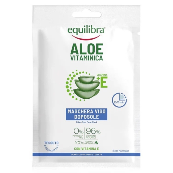 Equilibra Aloe Vitaminica Maschera Viso Doposole