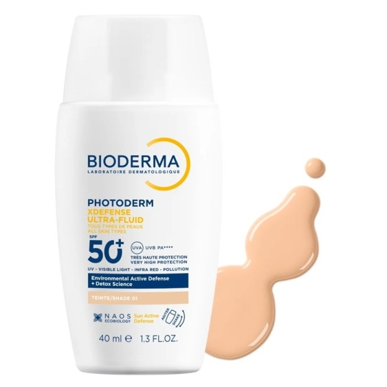 Bioderma XDefense Ultra-Fluid SPF50+ Protezione Viso Colorata 40 ml - 01