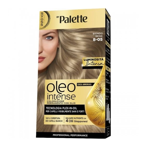 Palette Syoss Oleo Intense Colorazione Permanente N. 8-05 Biondo Beige