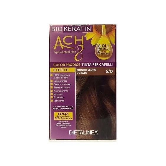 Dietalinea Biokeratin Ach 8 Color Prodige Tinta N. 6/D Biondo Scuro Dorato