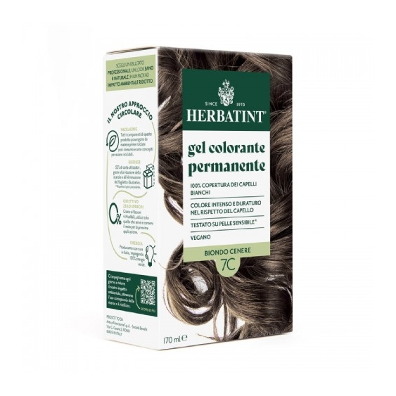 Herbatint Gel Colorante Permanente N.7C Biondo Cenere 170 Ml