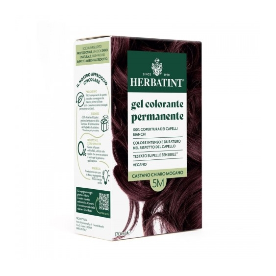 Herbatint Gel Colorante Permanente N.5M Castano Chiaro Mogano 170 Ml