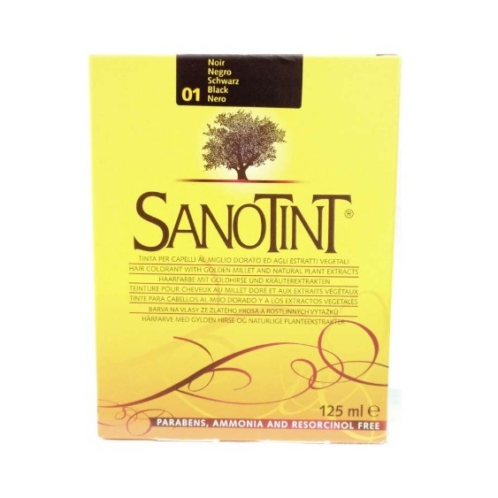Sanotint Tintura Per Capelli Sensibili N.01 Nero 125 Ml