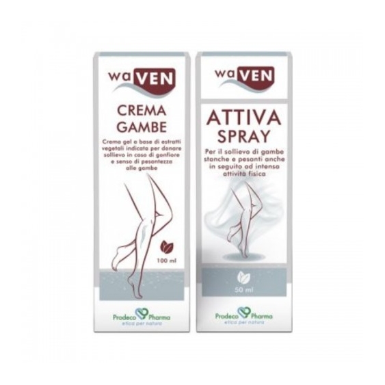 Prodeco Pharma Wawen Crema Gambe 100 Ml + Wawen Attiva Spray 50 Ml