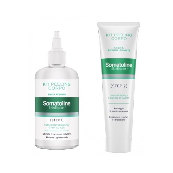 Somatoline Kit Peeling Corpo 2 Step Siero Peeling 200 Ml + Crema Riequilibrante 100 Ml