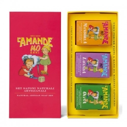 L'Amande Mandorla + Oliva + Lavanda Set Regalo Saponi Artigianali