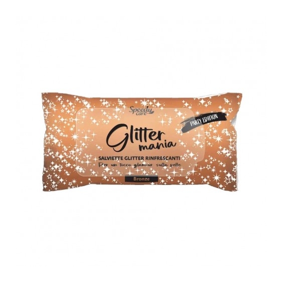 Speedy Care Glitter Mania Bronzo 15 Salviette Glitter Rinfrescanti