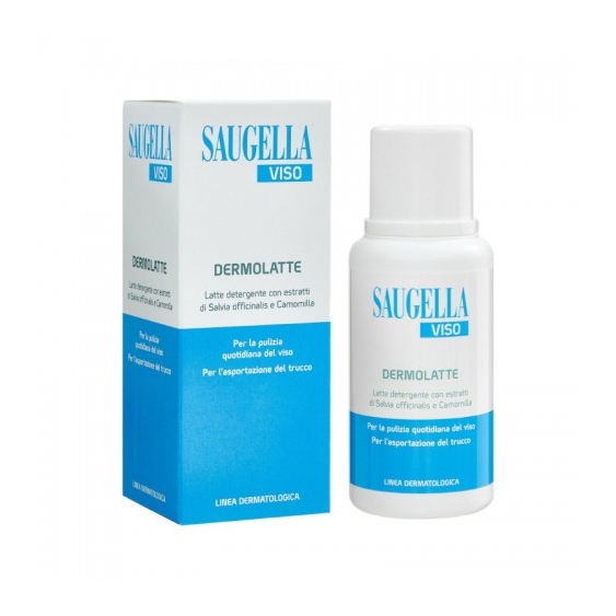 Saugella Latte Detergente Per Il Viso Per Pelli Delicate E Sensibili Dermolatte 200 Ml