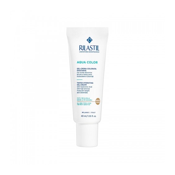Rilastil Aqua Color Gel-Crema Colorara Idratante Viso Medium 40 Ml