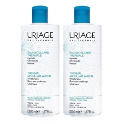 Uriage Eau Micellaire Thermale - Peaux Normales à Sèches 2X500ML