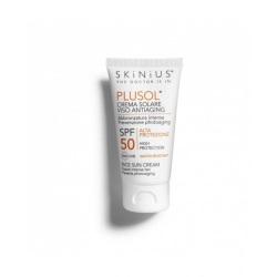 Skinius Crema Solare Viso 50 SPF Anti-Age Plusol Protezione Alta 50 Ml
