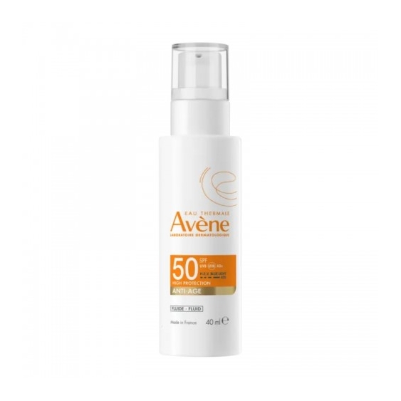 Avene Crema Solare Viso 50 SPF Fluido Anti-Età Protezione Alta 40 Ml