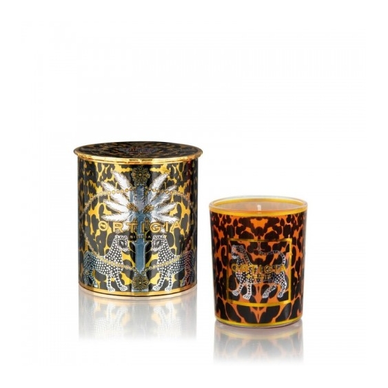Ortigia Ambra Nera Candela Decorata 150 G