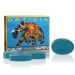 Ortigia Sandalo Scatolacola Con 4 Saponi Da 40 G