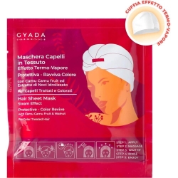 Gyada Cosmetics Maschera Capelli In Tessuto Effetto Termo-Vapore Protettiva E Ravviva Colore 60 Ml