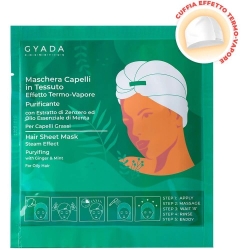 Gyada Cosmetics Maschera Capelli In Tessuto Effetto Termo-Vapore Purificante E Antiforfora 60 Ml