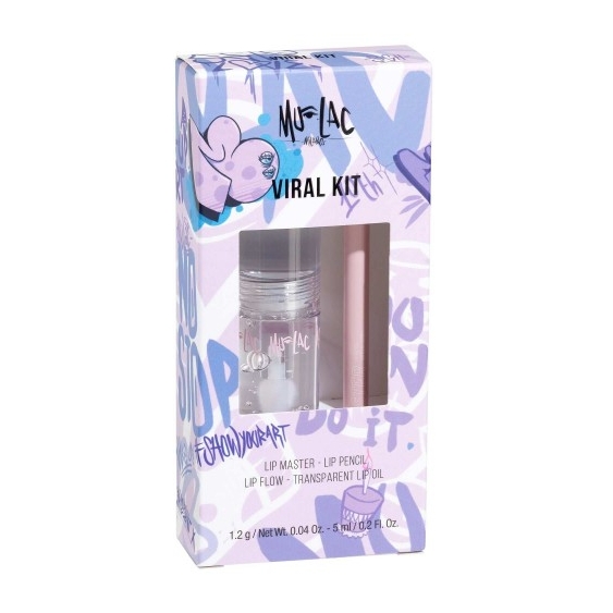 Mulac Viral Kit - Matita Labbra Nude N. 13 + Olio Labbra Semi Transparente N. 01