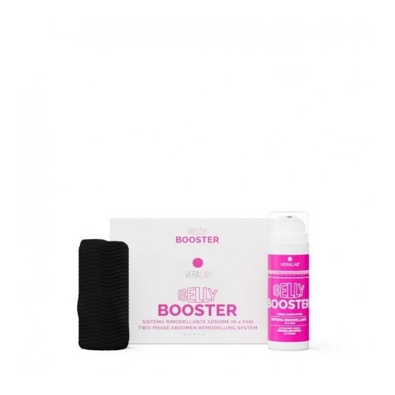 Veralab Belly Booster - Sistema Rimodellante Addome In 2 Fasi Con Crema E Guaina Nera Taglia ML