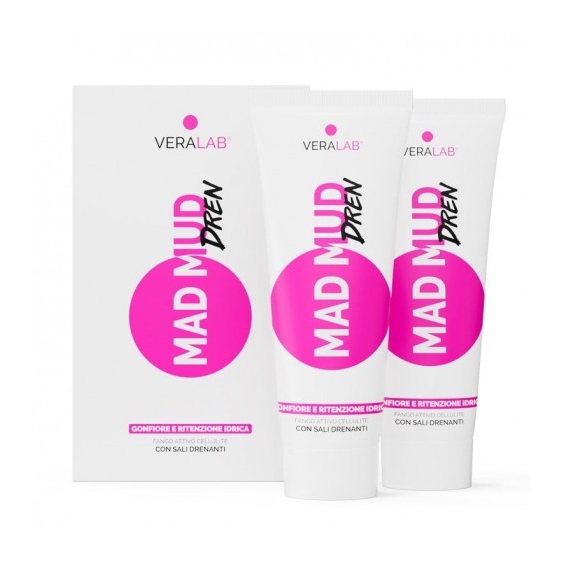 Veralab Mad Mud Dren - 2 Fanghi Drenanti Anticellulite Da 250 Ml