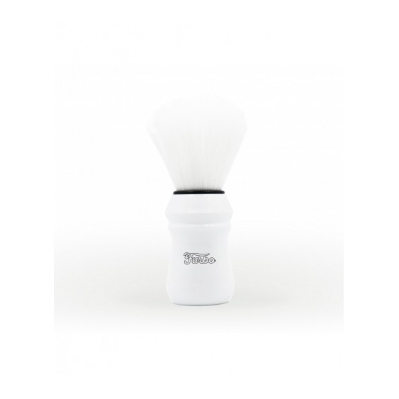 Furbo Total White - Pennello Da Barba Con Setole Sintetiche E Manico In Resina
