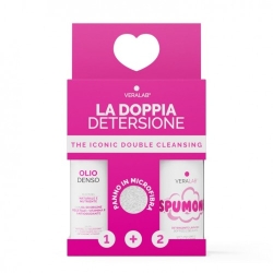 Veralab La Doppia Detersione - Olio Denso + Spumone + Panno In Microfibra