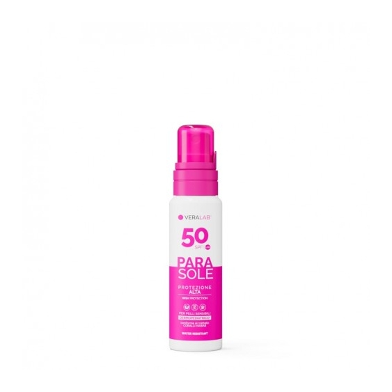 Veralab Parasole - Latte Solare Spray SPF 50, Alta Protezione 100 Ml